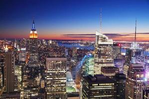 New York City Manhattan Empire State Building und Times Square foto