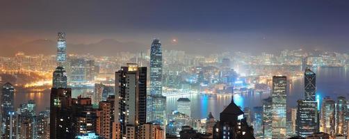 Hong Kong in der Nacht foto