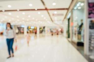 abstrakte Unschärfe defokussierter Einkaufszentrum-Innenhintergrund foto