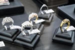 Schmuck-Diamant-Schaufenster-Display foto