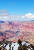 grand canyon panoramablick im winter mit schnee foto