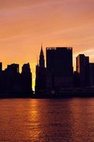 New York City Manhattan Midtown Silhouette foto