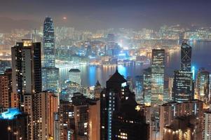 Hong Kong in der Nacht foto