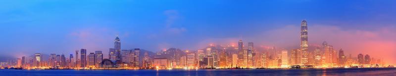 Hong Kong Victoria Hafen Panorama foto