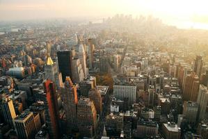 Sonnenuntergang in New York City foto