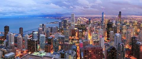 Chicago-Skyline-Panorama-Luftbild foto