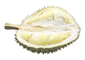 Durian-Frucht isoliert auf weißem Hintergrund foto