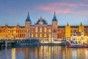 amsterdam innenstadt skyline stadtbild der niederlande foto