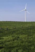 nachhaltige Energie - Windkraftanlage auf einem Feld foto