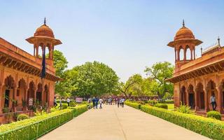 Agra Uttar Pradesh Indien 2018 Taj Mahal Great Gate Eingang Architektur Agra Uttar Pradesh Indien. foto