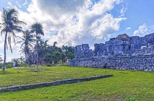 tulum quintana roo mexiko 2022 alte tulum ruinen maya-stätte tempel pyramiden artefakte mexiko mexiko. foto