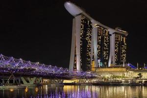 Singapur, 2012. Nachtansicht von Singapur foto