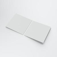 quadratische leere Flugblätter oder Broschüren foto