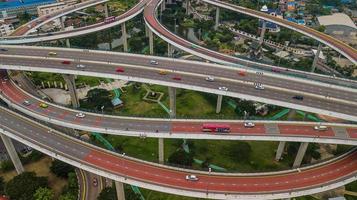 Rama 9 Brücke in Thailand, Vogelperspektive foto