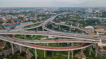 Rama 9 Brücke in Thailand, Vogelperspektive foto