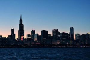 Chicago-Silhouette-Ansicht foto