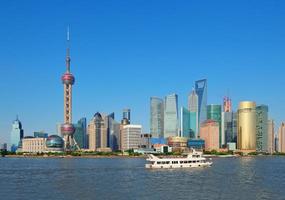Blick auf die Skyline von Shanghai foto