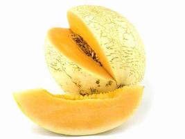 Scheibe Melone hintrgrund isoliert weiß foto