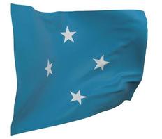 Mikronesien-Flagge isoliert foto