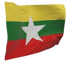 Myanmar-Flagge isoliert foto