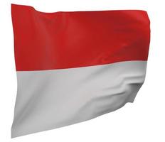 indonesische flagge isoliert foto