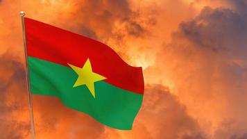 Burkina Faso-Flagge auf der Stange foto