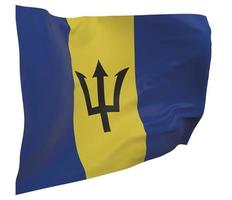 barbados-flagge isoliert foto