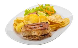 gegrilltes Schweinefleisch mit Kartoffeln foto