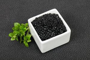 Luxus schwarzer Kaviar foto