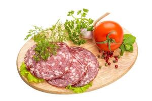 frische reife Salami foto