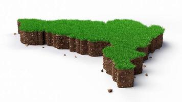 england-karte detaillierte karte mit grasfeld 3d-illustration foto