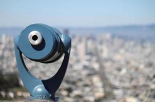 Teleskop am Aussichtspunkt mit Blick auf San Francisco, Kalifornien foto