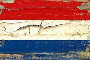 3D-Flagge der Niederlande auf Holz foto