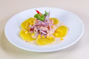 Ceviche mit Lachs foto