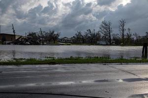 Blick auf den Bayou nach Hurrikan Ida foto