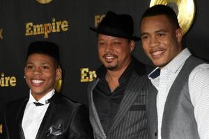 los angeles, jan 6 - bryshere grey, terrence howard, trai byers bei der fox tv empire premiere event in einem arclight cinerama dome theater am 6. januar 2014 in los angeles, ca foto