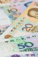 chinesische Yuan Banknoten (Renminbi), für Geldkonzepte foto
