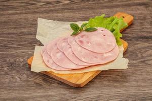 Schinken-Schinken-Snack über Bord foto