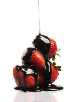 Erdbeere in Schokolade foto
