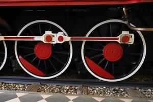 Räder der Lokomotive foto