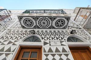 traditionelles haus in pyrgi, insel chios, griechenland foto