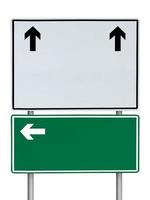 leeres Verkehrszeichen lokalisiert auf weißem Hintergrund foto