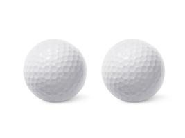 Golfball lokalisiert auf weißem Hintergrund foto
