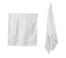 weißes Handtuch auf weißem Hintergrund foto