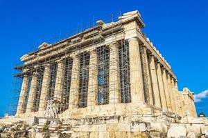 athen attika griechenland 2018 akropolis von athen ruinen parthenon griechenland hauptstadt athen in griechenland. foto