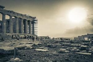 athen attika griechenland 2018 akropolis von athen ruinen parthenon griechenland hauptstadt athen in griechenland. foto