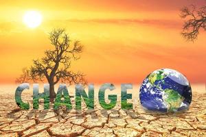 Konzept der globalen Erwärmung und des Klimawandels foto