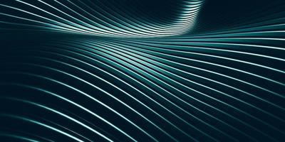parallele linien kurven verzerrte formen kunststoffrohroberfläche moderne abstrakte 3d-illustration foto
