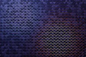 3D-Darstellung Reihen von lila Dreieck .geometrischer Hintergrund, Muster. foto