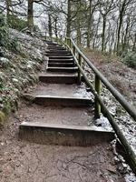 ein Blick auf die Landschaft von Shropshire in Hawkstone im Winter foto